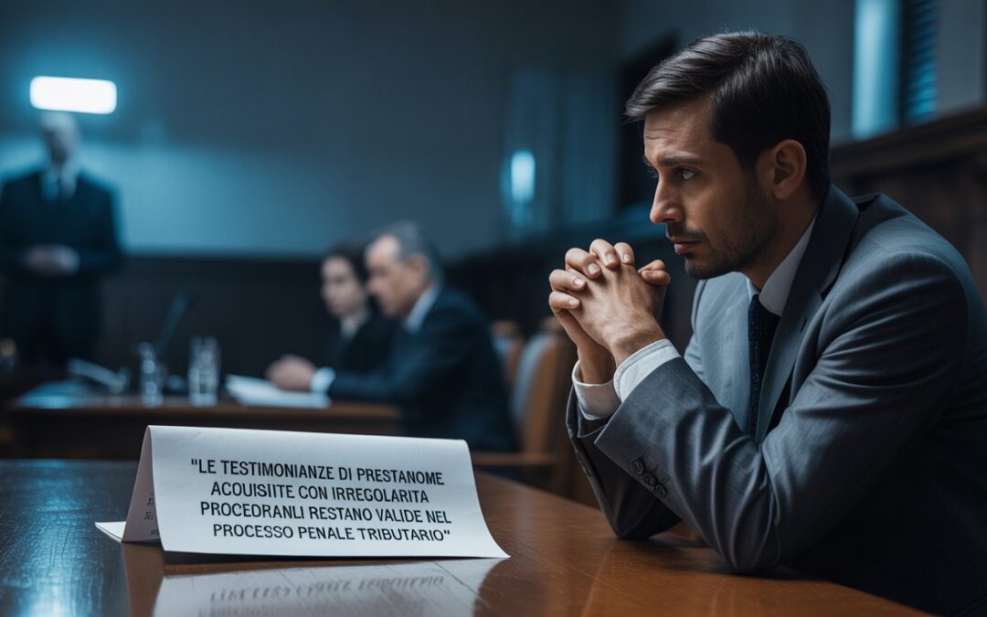 Testimonianze prestanome: Cassazione conferma validità probatoria
