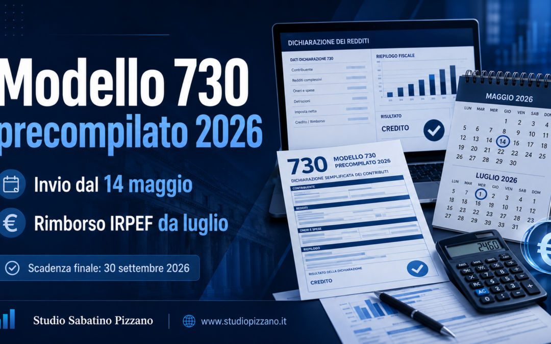 Modello 730 precompilato 2026: invio aperto e rimborsi da luglio