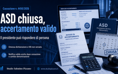 Accertamento ASD dopo la chiusura: il presidente può pagare