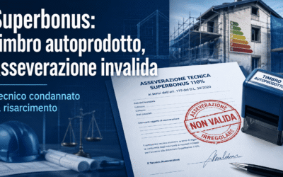 Asseverazione Superbonus invalida: il timbro fai-da-te costa caro