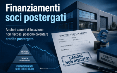 Studio Sabatino Pizzano 6 Finanziamenti soci postergati anche con canoni non riscossi