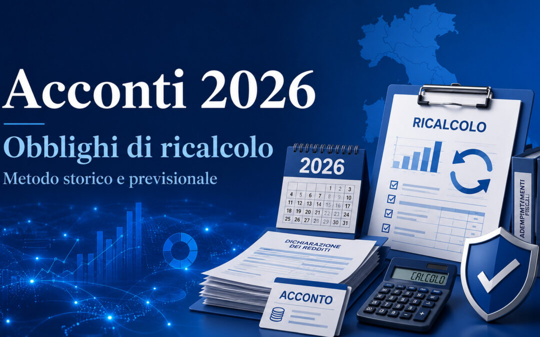Acconti 2026, ricalcolo obbligatorio più ampio per IRES, IRAP e IRPEF
