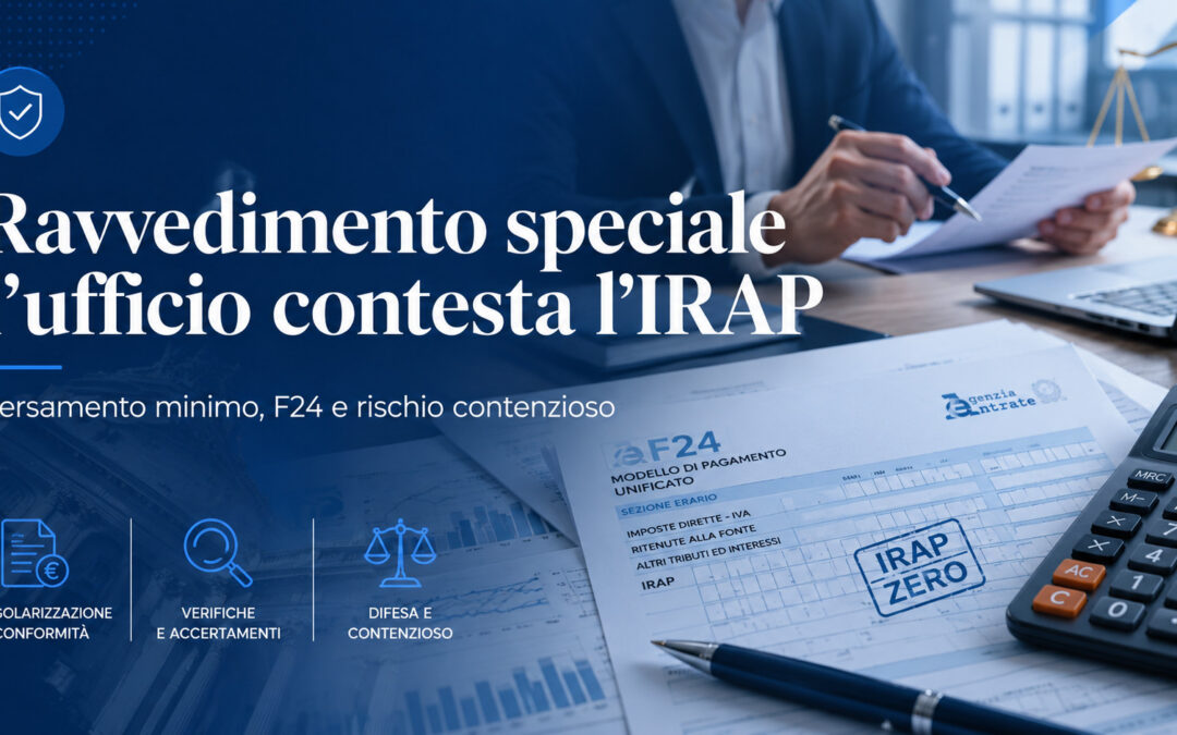 Ravvedimento speciale, l’Irap a zero non può bloccare la sanatoria