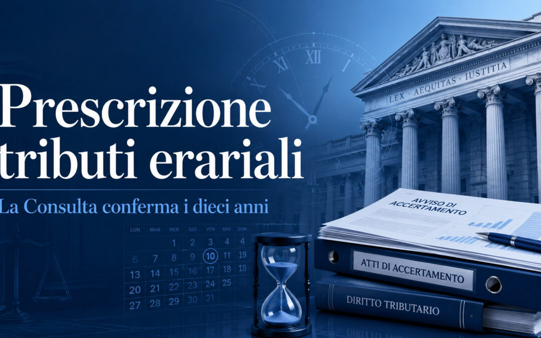 Prescrizione tributi erariali: la Consulta conferma i dieci anni