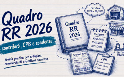 Studio Sabatino Pizzano 6 Quadro RR 2026, contributi tra CPB e reddito effettivo