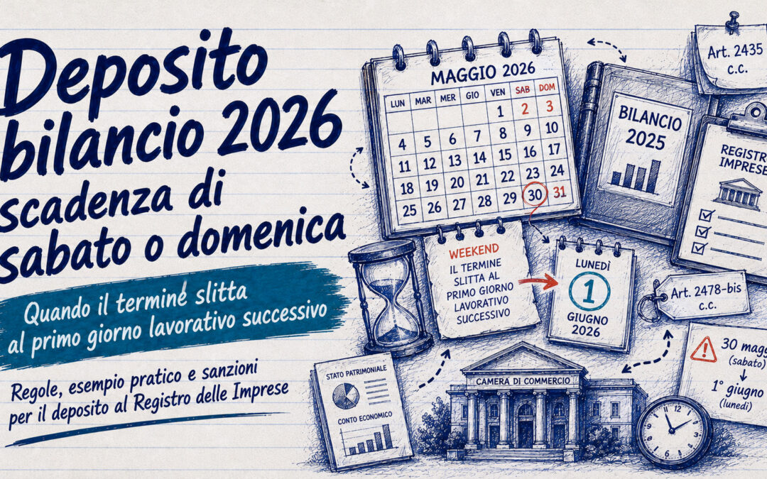 Deposito bilancio sabato domenica: quando la scadenza slitta