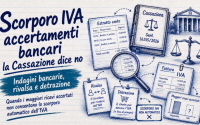 Scorporo IVA accertamenti bancari: la Cassazione dice no