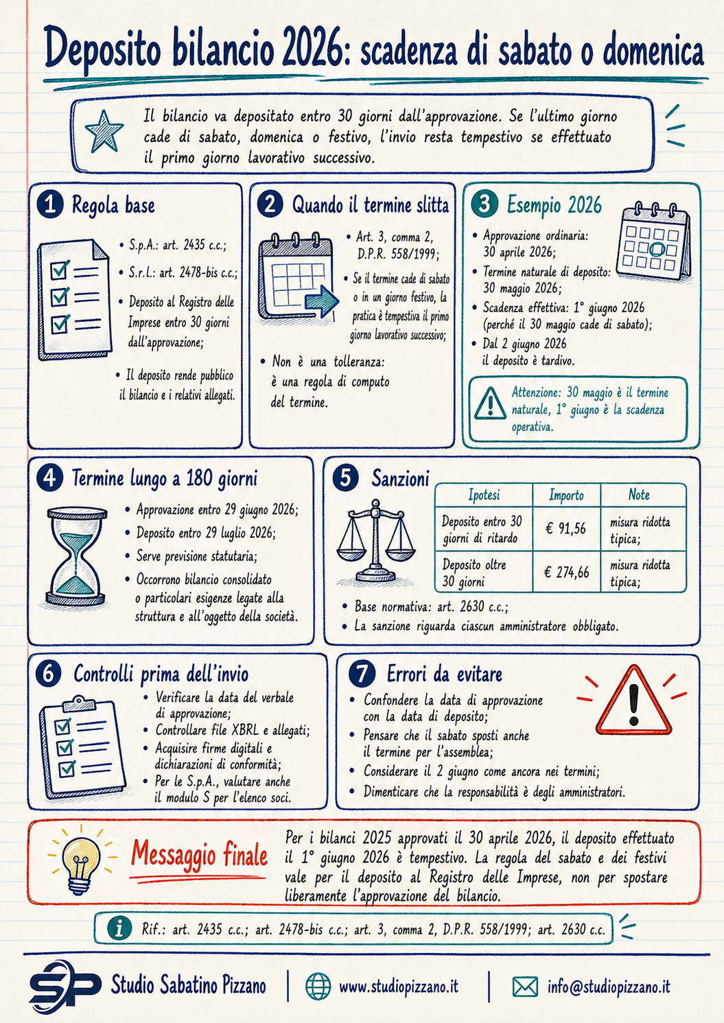 Deposito bilancio sabato domenica: quando la scadenza slitta 3 infografica depositobilancio