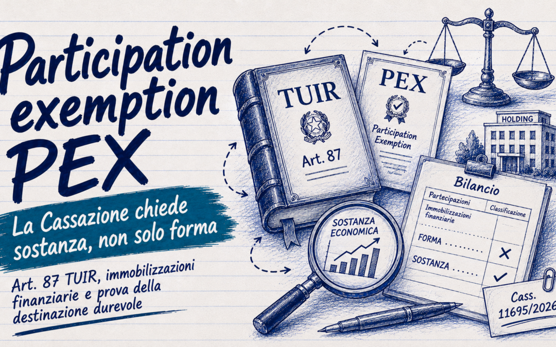 Participation exemption: per la PEX serve sostanza, non solo bilancio