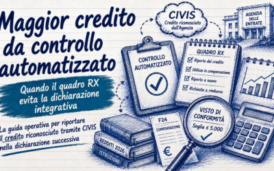 Maggior credito da controllo automatizzato: quando il quadro RX evita la dichiarazione integrativa