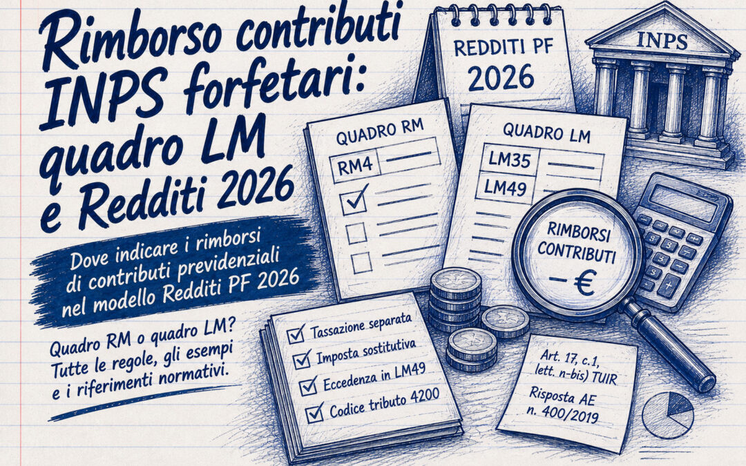 Rimborso contributi INPS forfetari: quadro LM e Redditi 2026