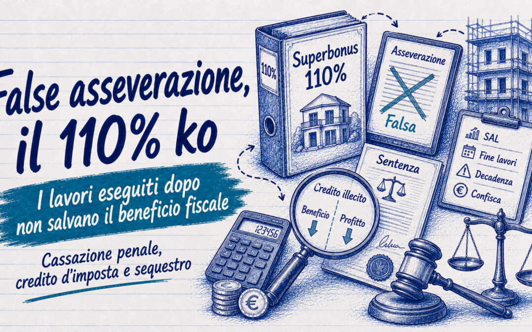 False asseverazioni Superbonus 110%: il beneficio decade del tutto
