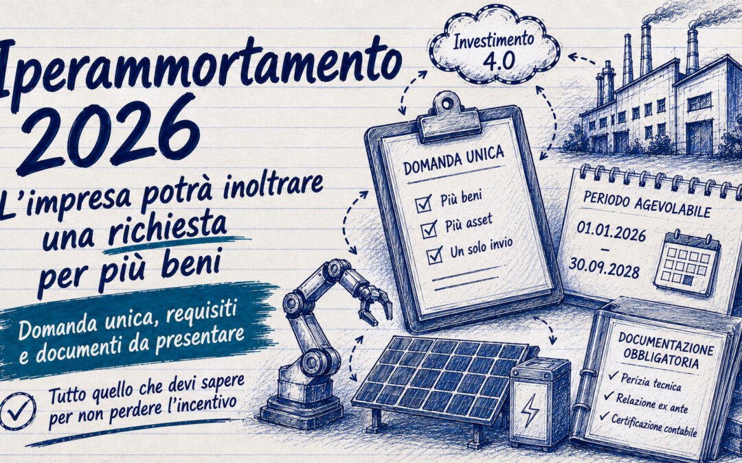 Iperammortamento 2026 domanda unica per più beni e regole GSE