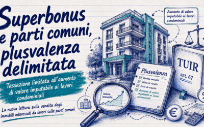 Plusvalenza Superbonus parti comuni: tassa solo sul valore dei lavori