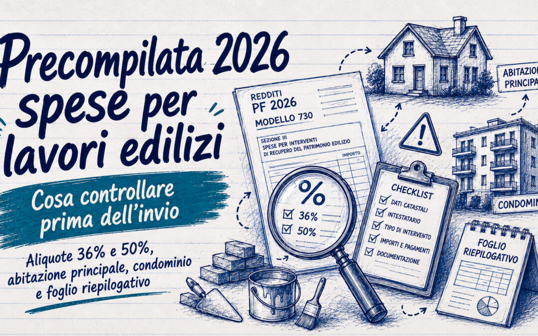 Dichiarazione precompilata 2026 e bonus edilizi: perché controllare ogni dato prima dell’invio