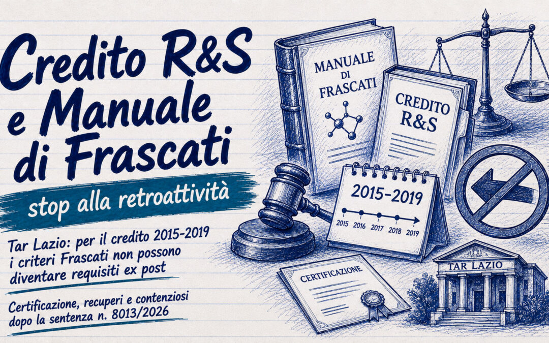 Credito R&S Manuale di Frascati: stop alla retroattività dal TAR Lazio