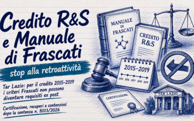 Credito R&S Manuale di Frascati: stop alla retroattività dal TAR Lazio