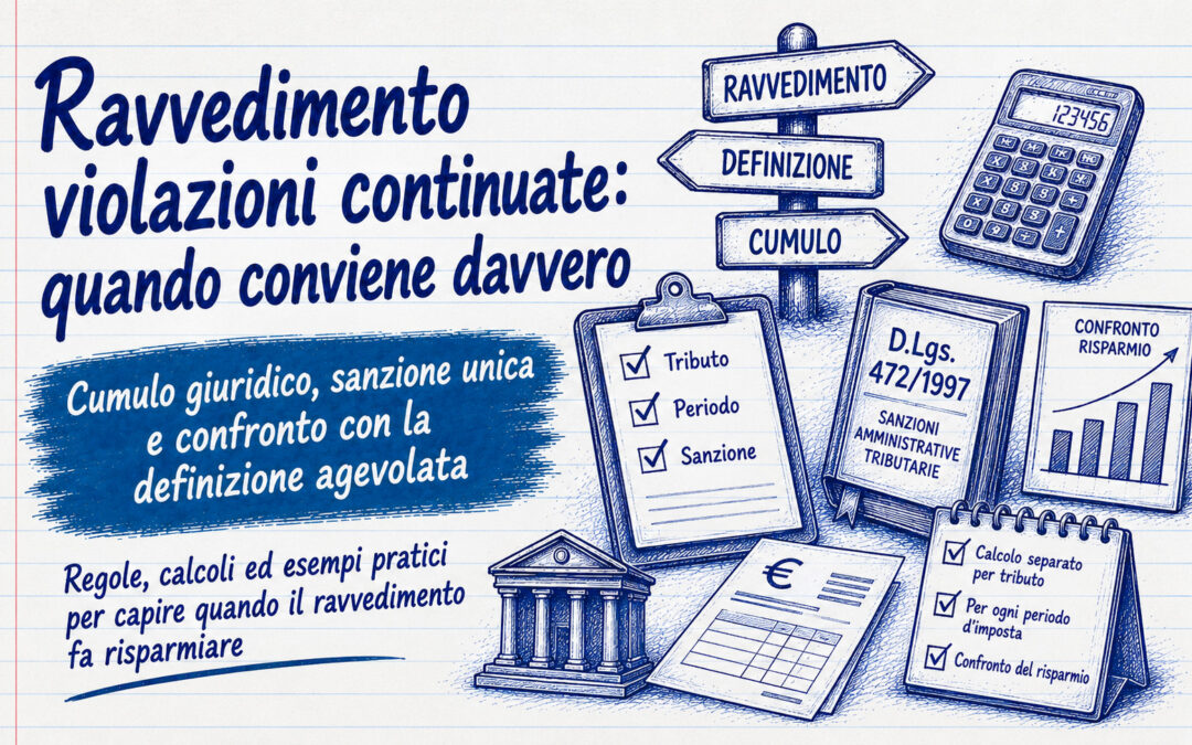 Ravvedimento operoso e violazioni continuate: quando conviene