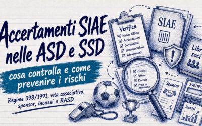Accertamenti SIAE ASD e SSD: documenti da avere prima della verifica
