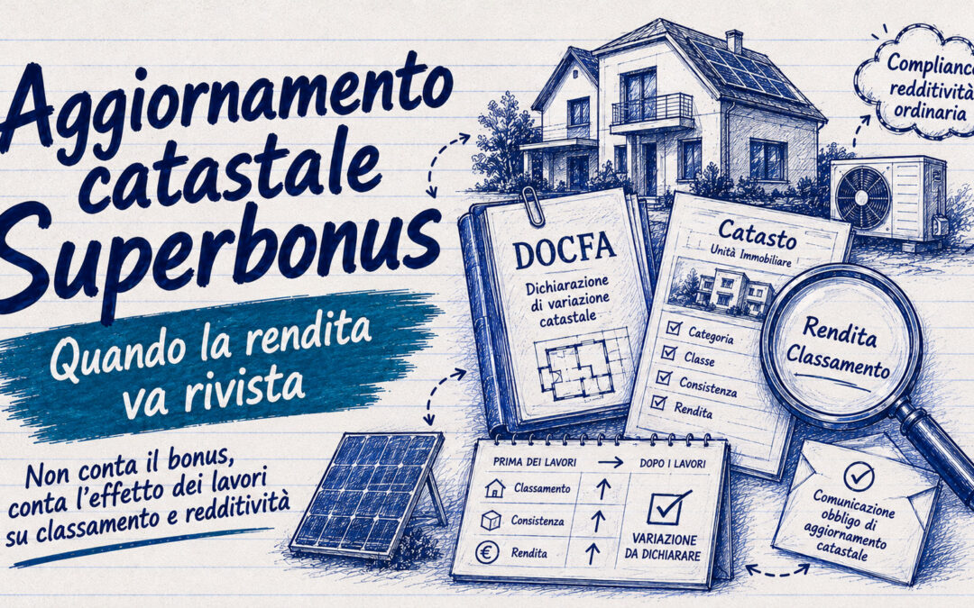 Aggiornamento catastale Superbonus: quando la rendita va rivista