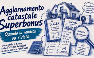 Studio Sabatino Pizzano 4 Aggiornamento catastale Superbonus: quando la rendita va rivista