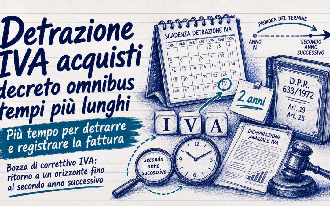 Detrazione IVA acquisti, il decreto omnibus allunga i tempi