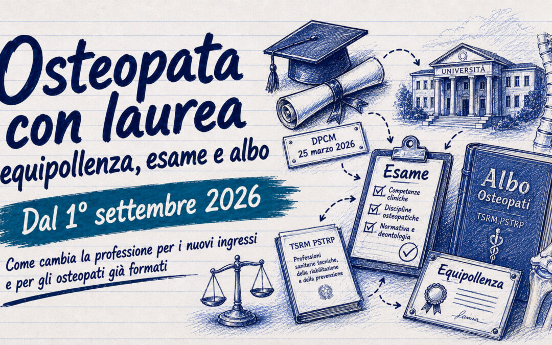 Avvio attività Osteopata con laurea: cosa cambia per titoli, albo ed esame