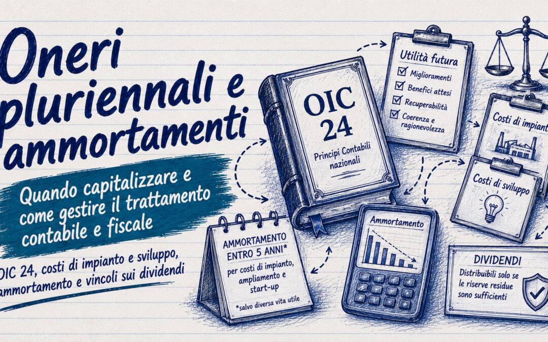 Oneri pluriennali: quando capitalizzare e ammortizzare i costi