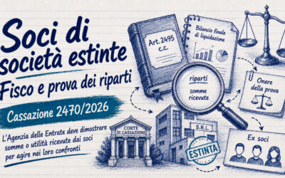 Studio Sabatino Pizzano 6 Società estinta con debiti tributari: il Fisco deve provare i riparti