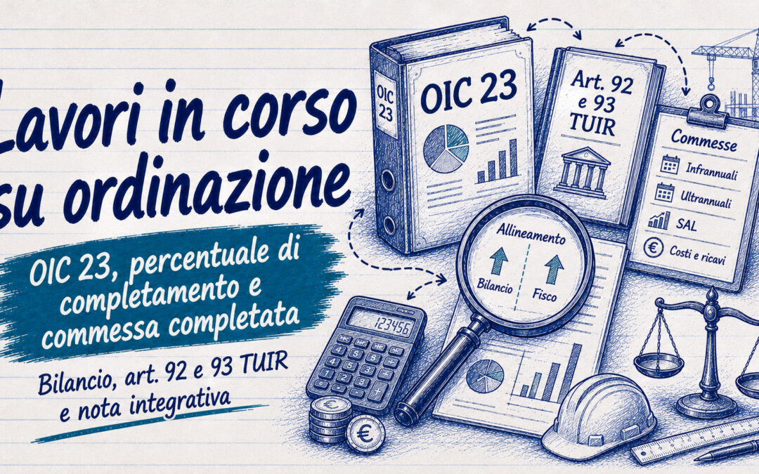 Lavori in corso su ordinazione: bilancio e fisco ora viaggiano insieme