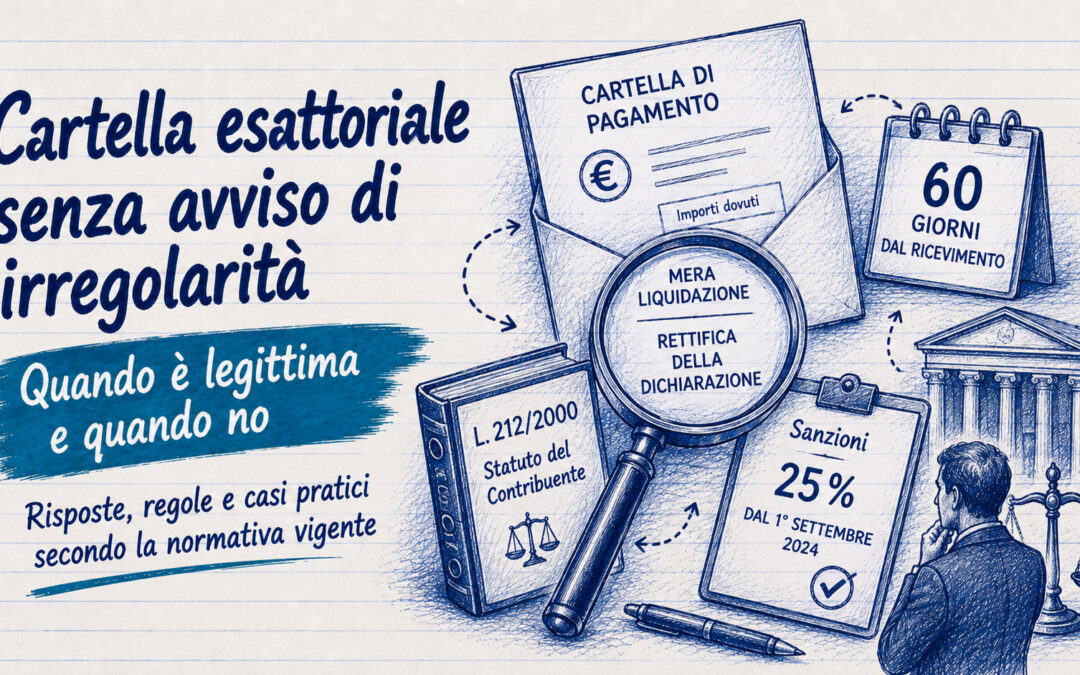Cartella senza avviso bonario valida se nasce da liquidazione