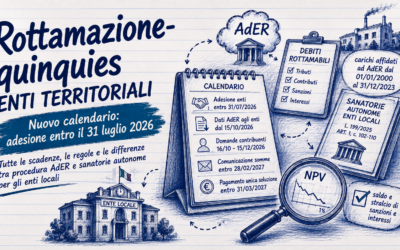 Rottamazione quinquies enti locali: domande dal 16 ottobre
