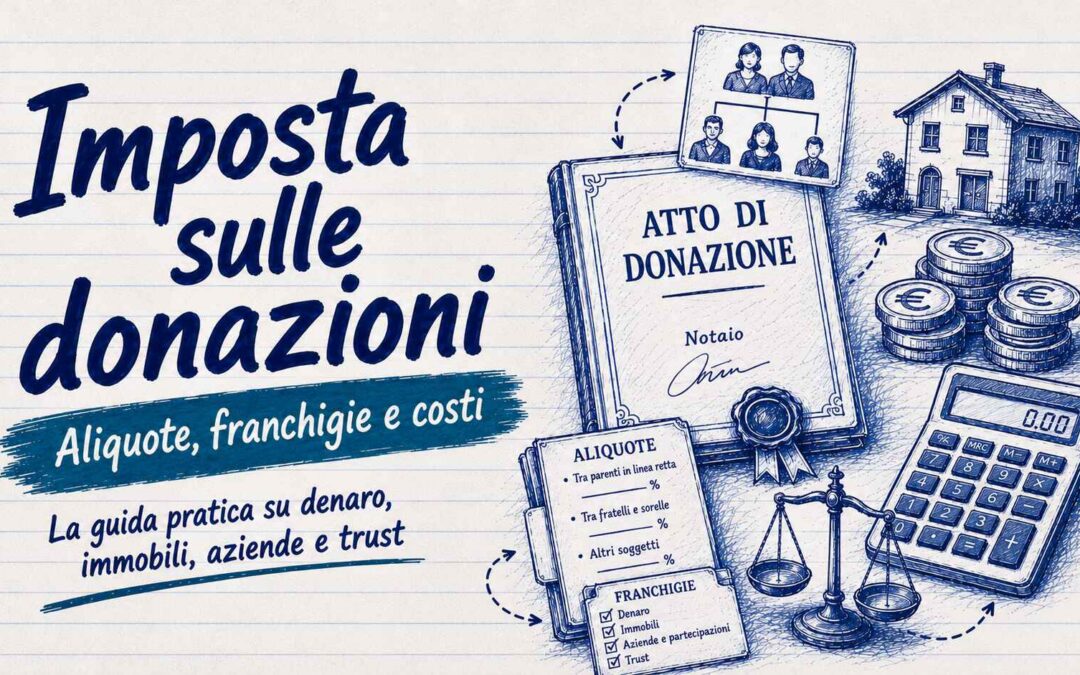 Imposta sulle donazioni: aliquote, franchigie e costi nel 2026