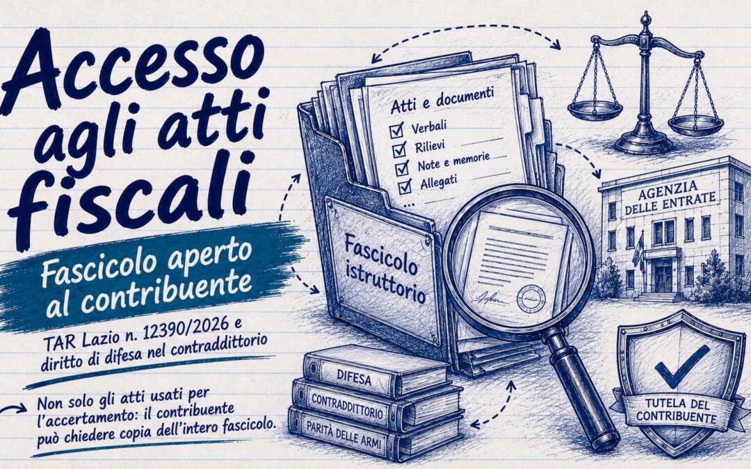 Accesso agli atti fiscali: il contribuente può ottenere l’intero fascicolo