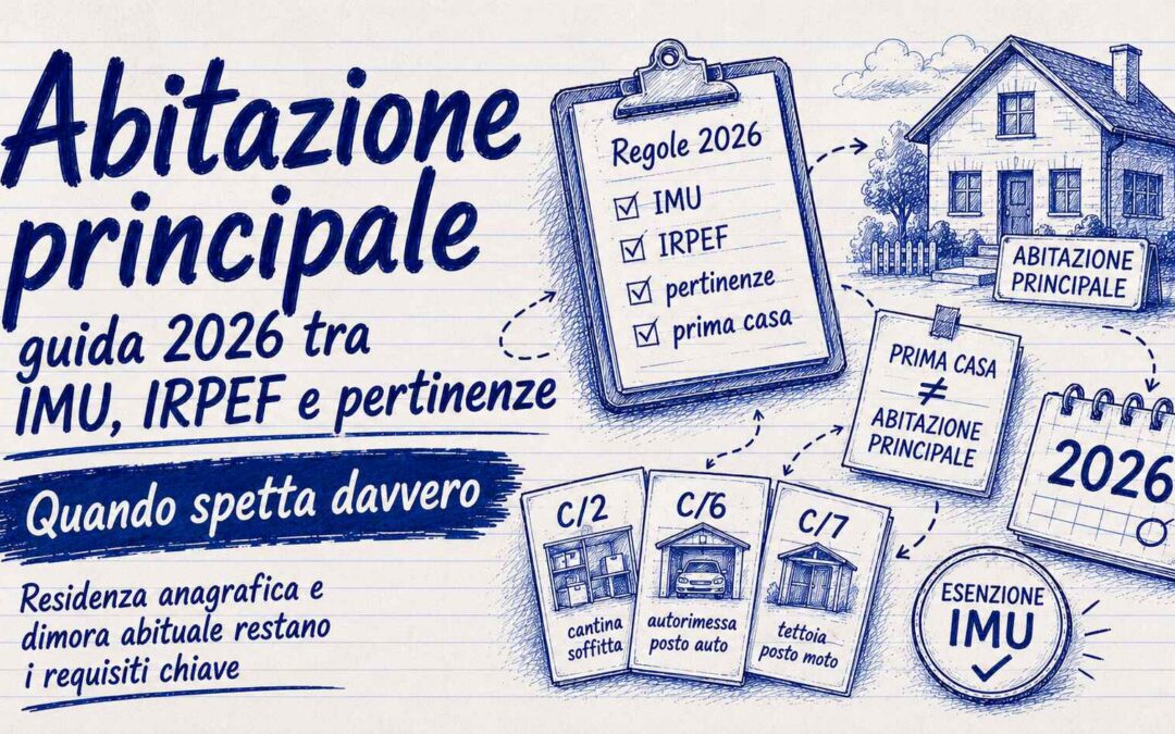 Abitazione principale: regole IMU, IRPEF e differenze con la prima casa
