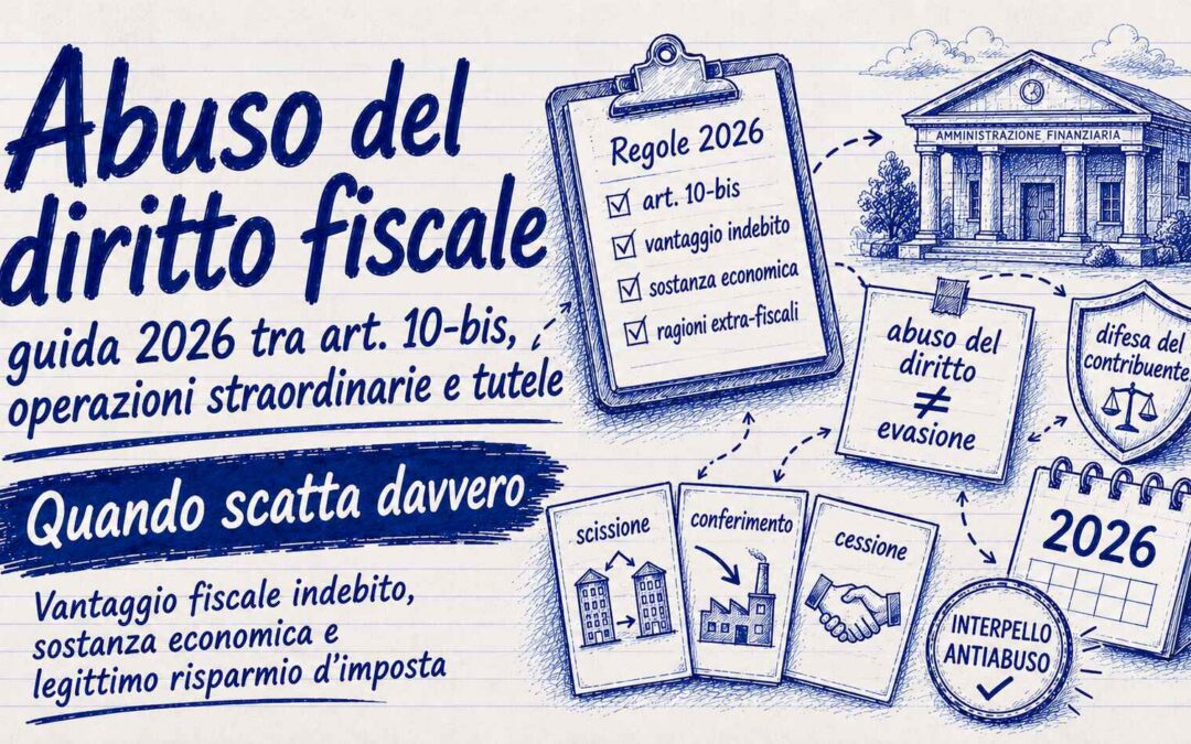 Abuso del diritto fiscale: quando il risparmio d’imposta diventa contestabile