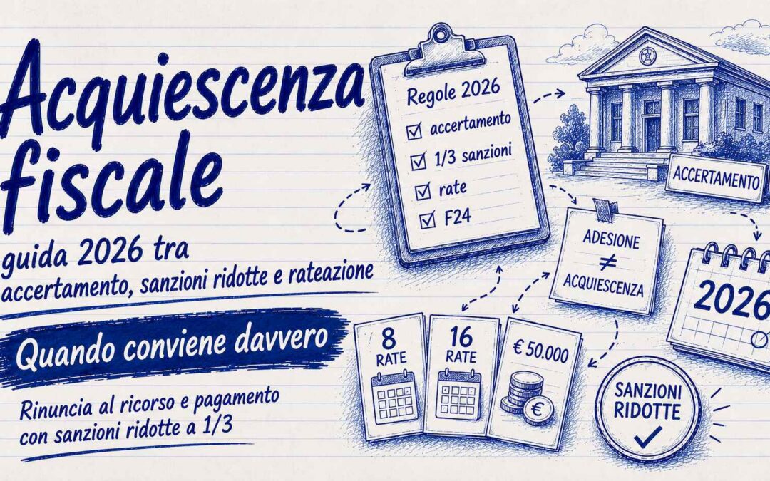Acquiescenza fiscale: come chiudere un accertamento con sanzioni ridotte
