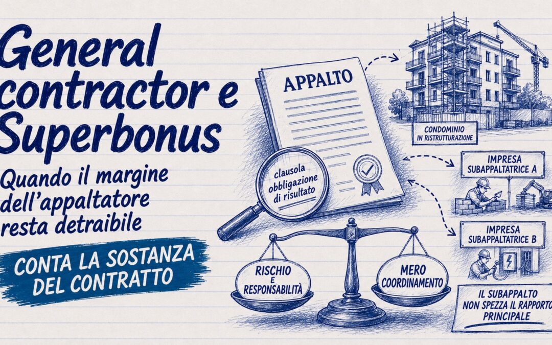 General contractor e Superbonus: quando il margine resta detraibile