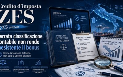 Studio Sabatino Pizzano 5 Credito d’imposta ZES: l’errata classificazione contabile non rende inesistente il bonus