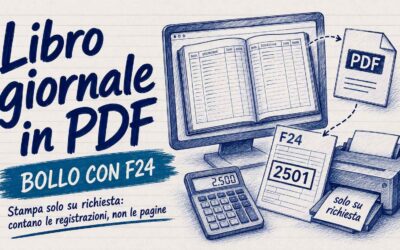 Libro giornale in PDF e stampa solo su richiesta: come si paga l’imposta di bollo