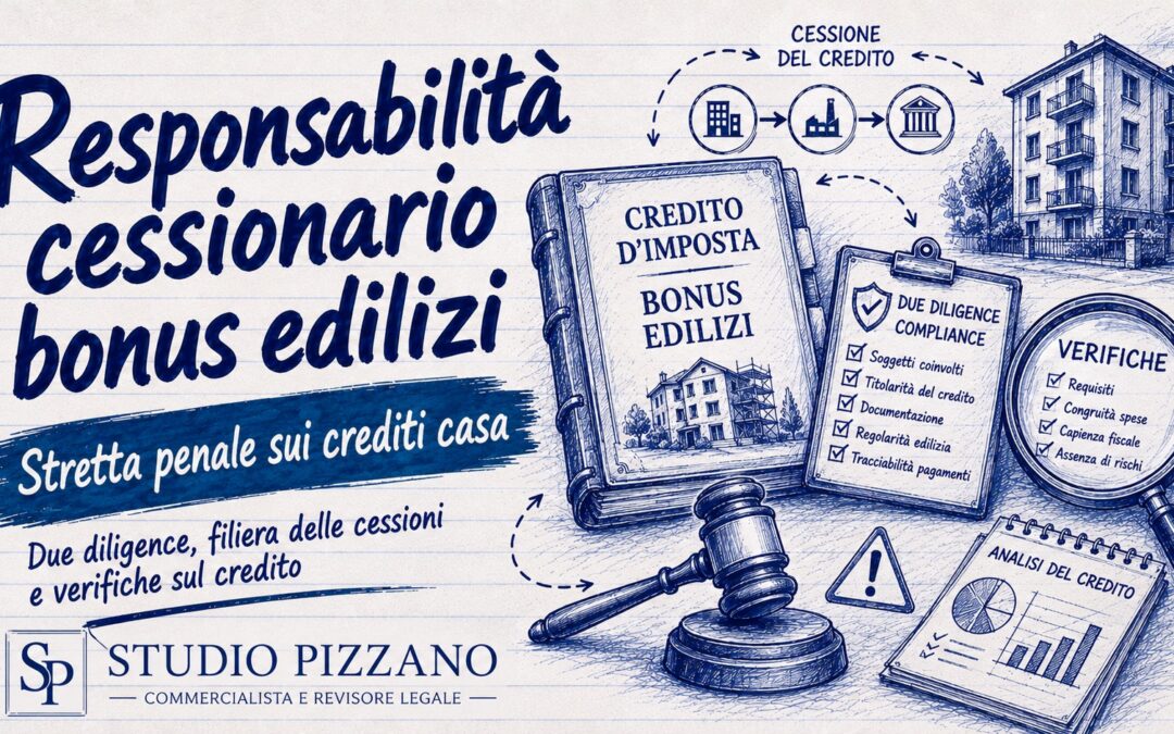 Responsabilità cessionario bonus edilizi: stretta penale sui crediti casa