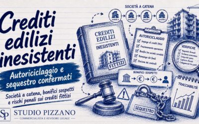 Crediti edilizi inesistenti: autoriciclaggio e sequestro confermati