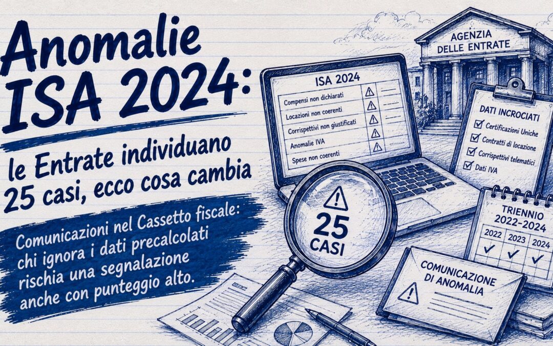 Anomalie ISA 2024: le Entrate individuano 25 casi, ecco cosa cambia