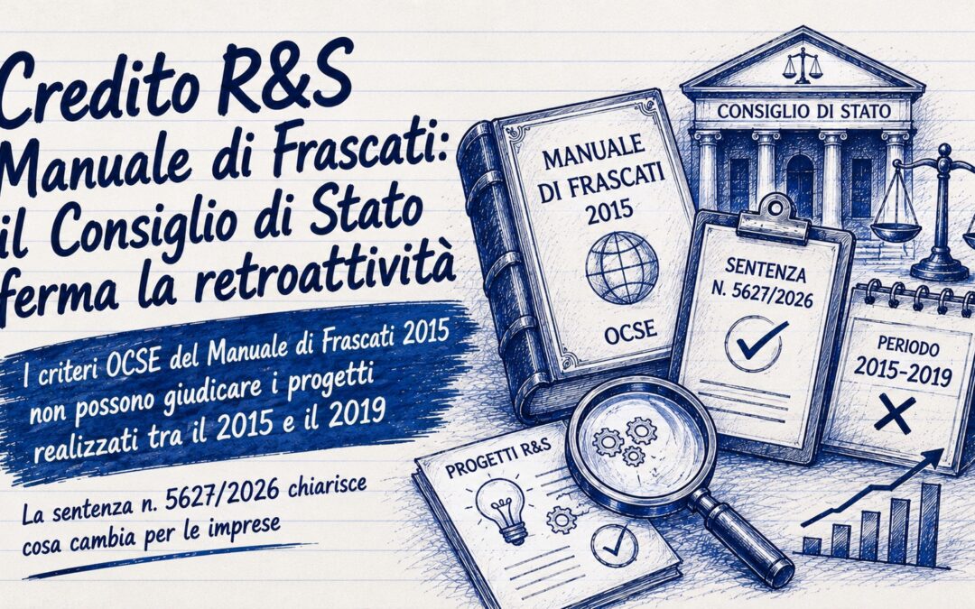 Credito R&S Manuale di Frascati: il Consiglio di Stato ferma la retroattività