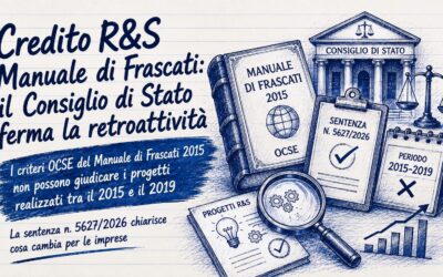 Studio Sabatino Pizzano 4 Credito R&S Manuale di Frascati: il Consiglio di Stato ferma la retroattività