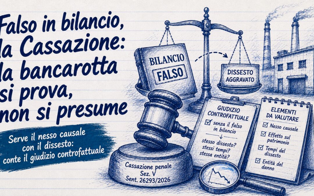 Falso in bilancio, la Cassazione: la bancarotta si prova, non si presume
