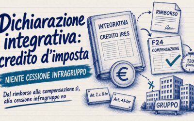 Dichiarazione integrativa: niente cambio di rotta sul credito d’imposta