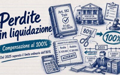 Utilizzo perdite pregresse società in liquidazione: compensazione piena