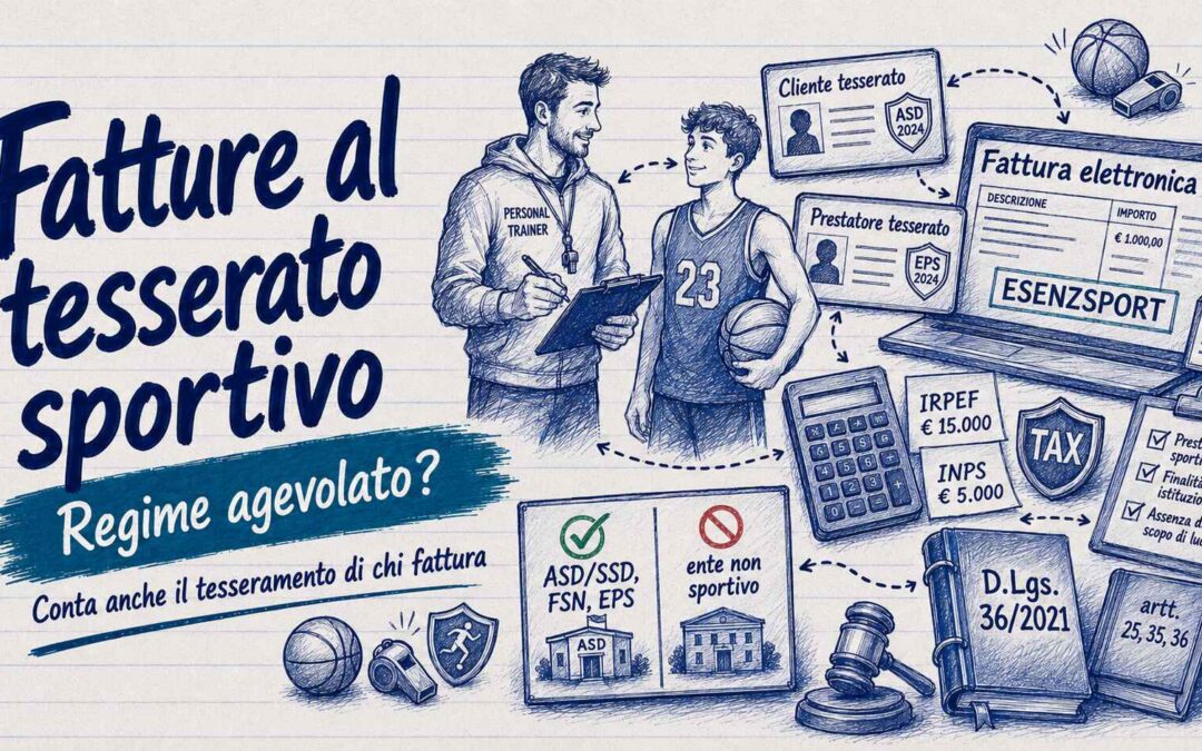 Fatture al tesserato sportivo: quando si applica il regime fiscale agevolato
