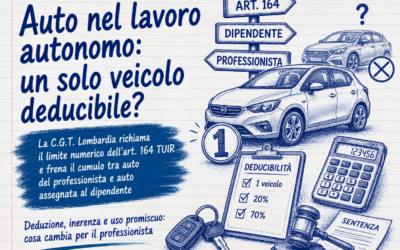 Deducibilità auto professionista: il limite può bloccare il cumulo